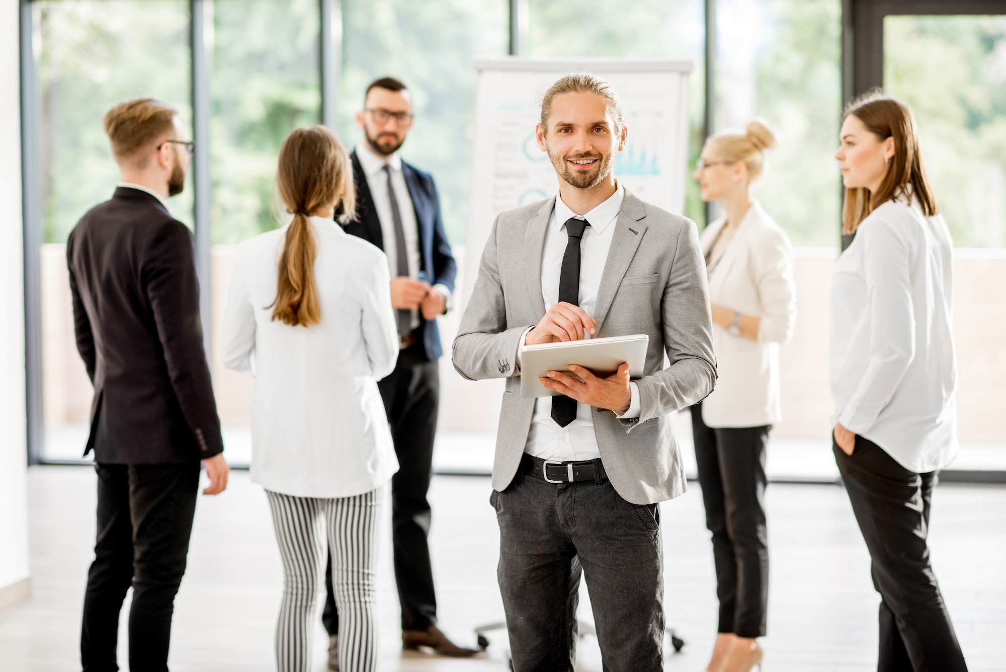 Business man at the conference